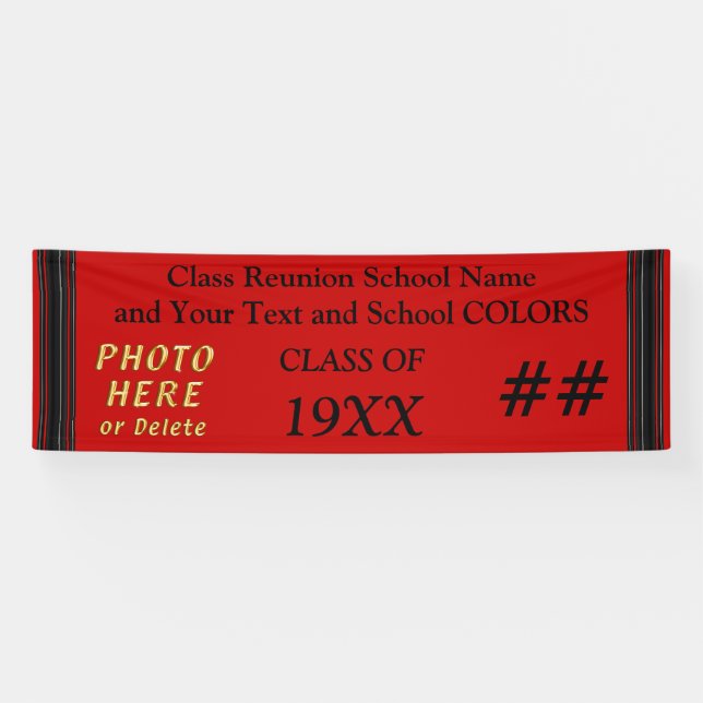 Class Reunion Banner with Your Photo and Text (Horizontal)