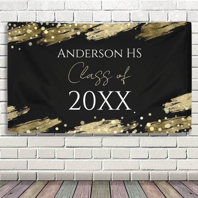 Class Reunion Black and Gold Banner (Creator Uploaded)