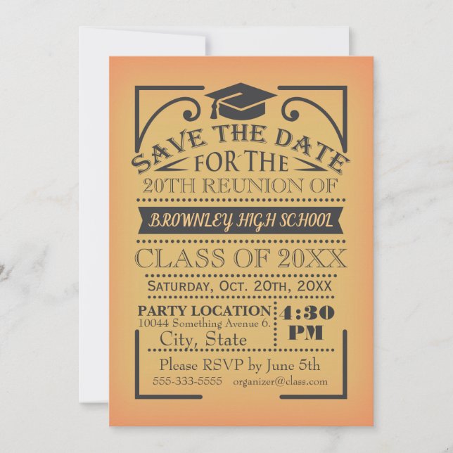 Class reunion design. invitation (Front)