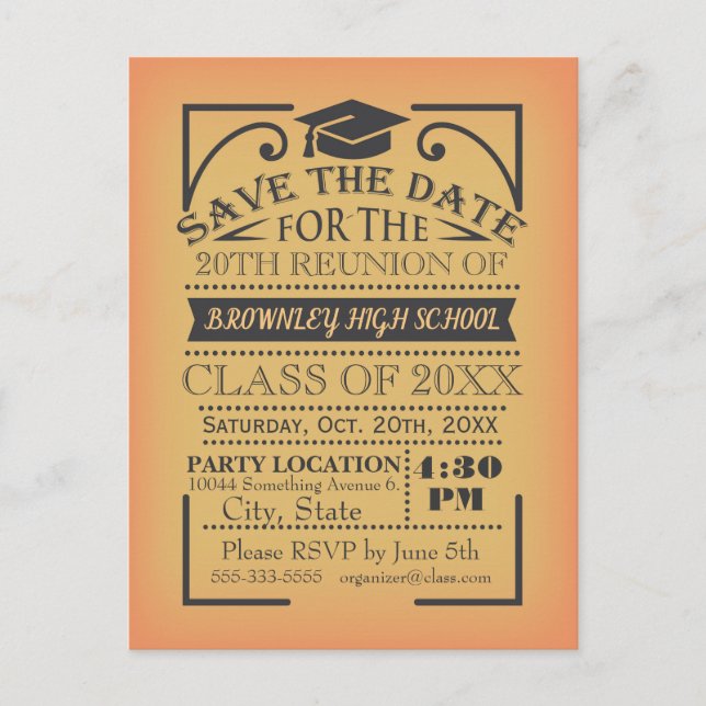 Class reunion design postcard (Front)
