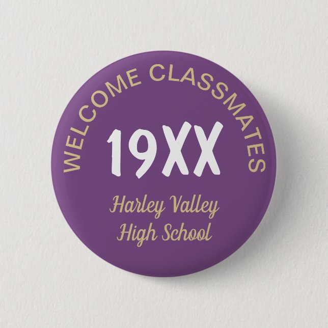 Class Reunion fun! Custom reunion button (Front)