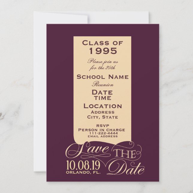 Class reunion invitation design (Front)