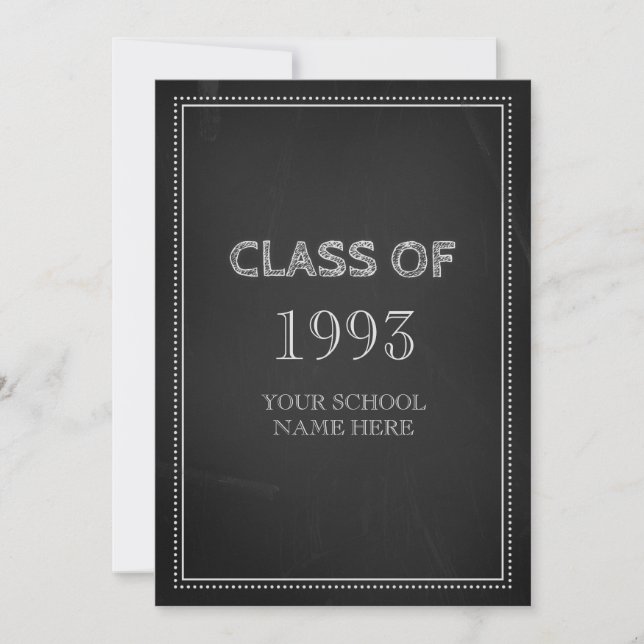 Class Reunion Invitations Chalkboard (Front)