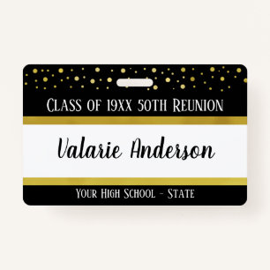 Class Reunion Keepsake Identification Badge