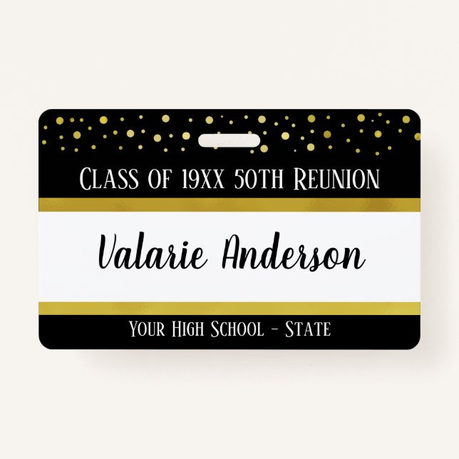 Class Reunion Keepsake Identification Badge (Front)