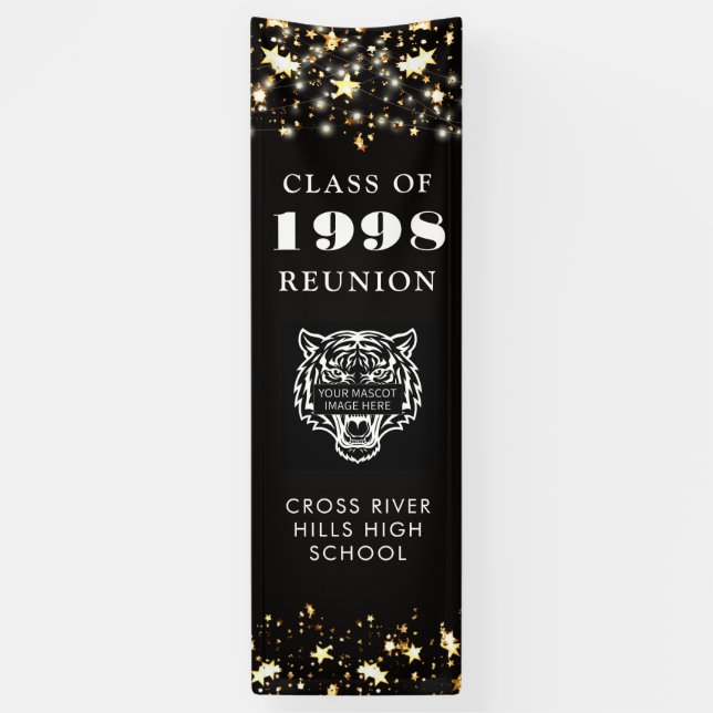 Class Reunion Mascot Image Custom Colour Vertical Banner (Vertical)