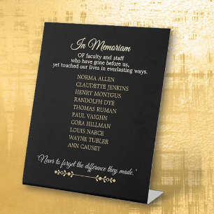 Class Reunion Memorial Staff Tribute Pedestal Sign