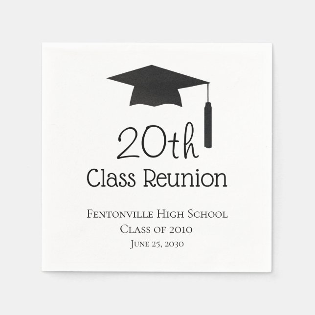 Class Reunion Personalized Party Napkins (Front)
