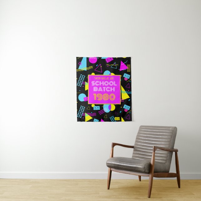 Class Reunion Retro School 80's Style   Tapestry (In Situ)