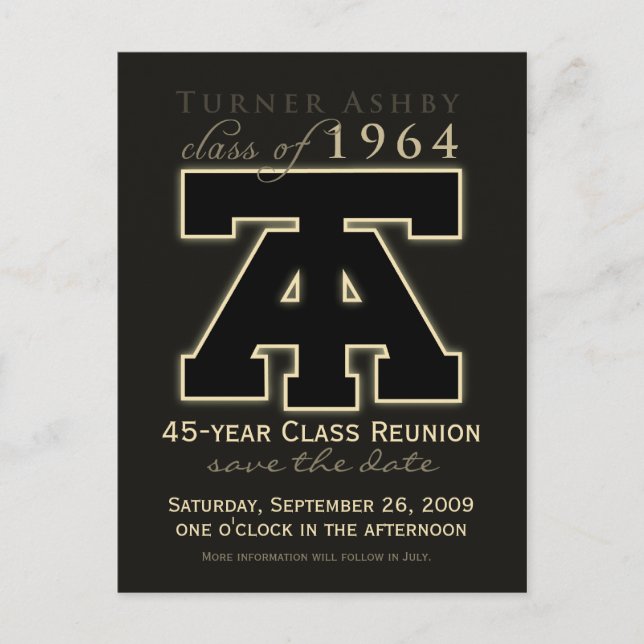 Class Reunion Save-the-Date Announcement (Front)