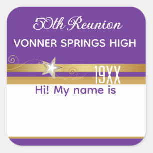 Class Reunion time! 3" Name tag Sticker