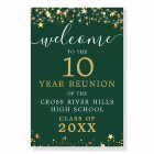 Class Reunion Welcome Green Gold Stars