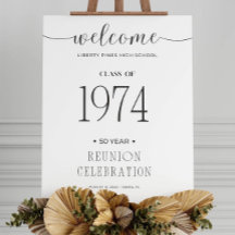 Class Reunion Welcome Sign- Any Year 50th High Sch