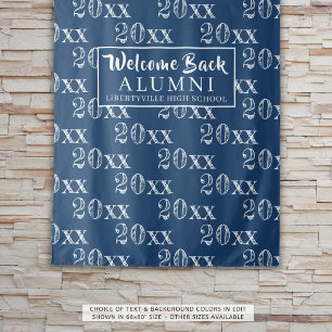 Class Reunion Year Blue Backdrop Photo Prop Tapestry