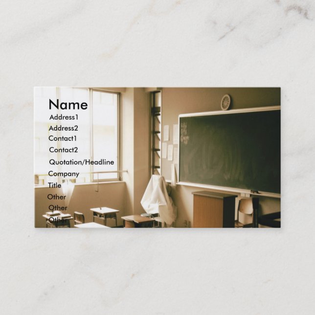 Class Room Business card (Front)