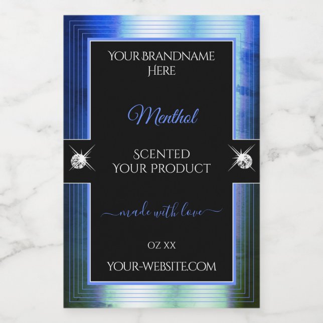 Class Royal Blue Black Brilliants Product Label (Single Label)