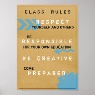 Class Rules Poster (Customizeable)