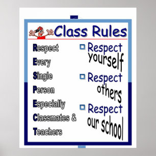 Class Rules: Respect  Poster