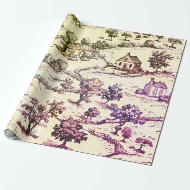 Class Toile on the Farm Wrapping Paper (Unrolled)