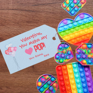 Class Valentine's "You Make My Heart Pop!" Gift Tags