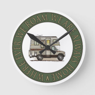 ClassC Camper RV Magnets Round Clock