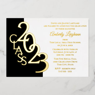 Classe 2023 Graduation Foil Invitation