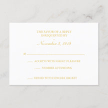 Classé blanc et or RSVP