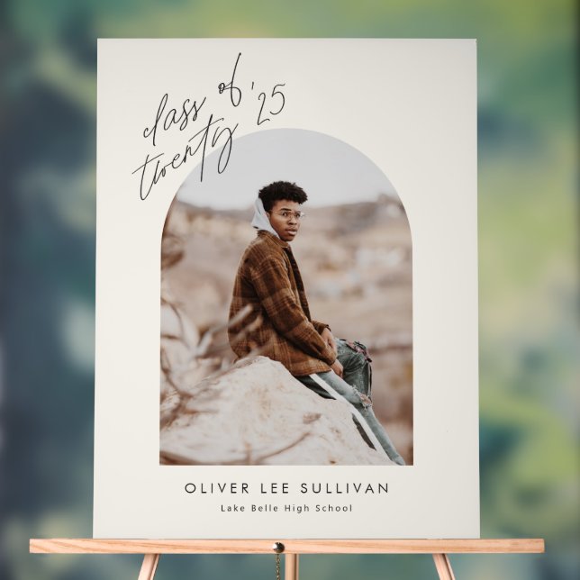 Classe Boho de 2025 Arch Photo Graduation (Neutre)