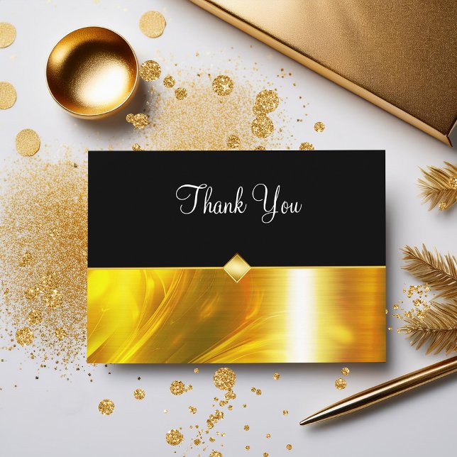 Classé Carte de remerciements d'affaires ton or (Créateur téléchargé)