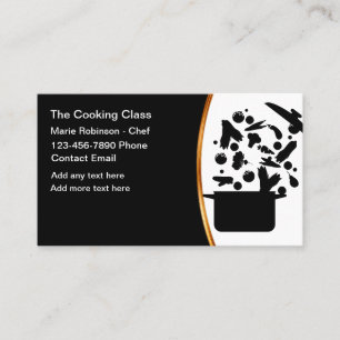Classe Cuisine classe Cartes de visite de chef.