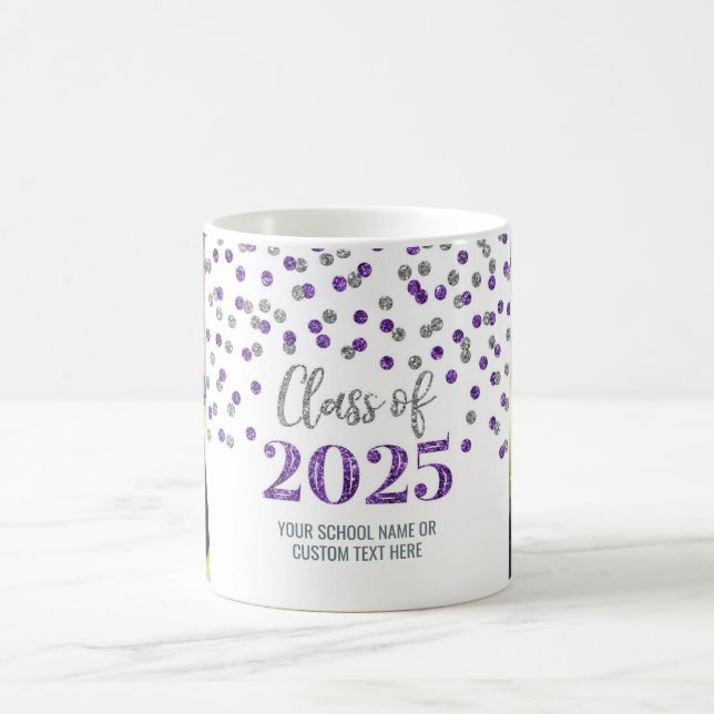 Classe d'argent violet de 2025 Mug de café (Centre)