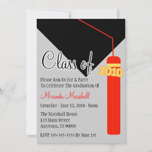 Classe De 2010 Invitation De Diplôme De Tassel (Ro