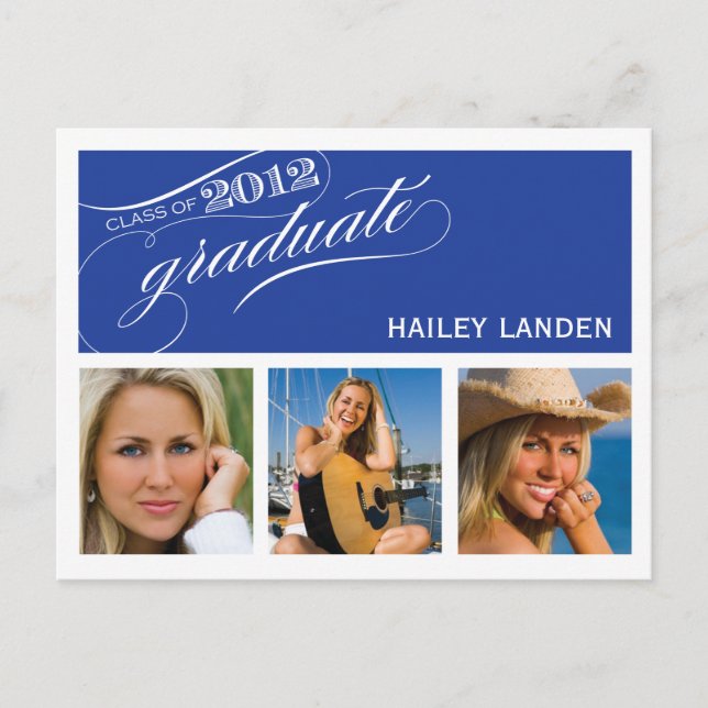 Classe de 2012 Graduation Invitation Postcard (Devant)