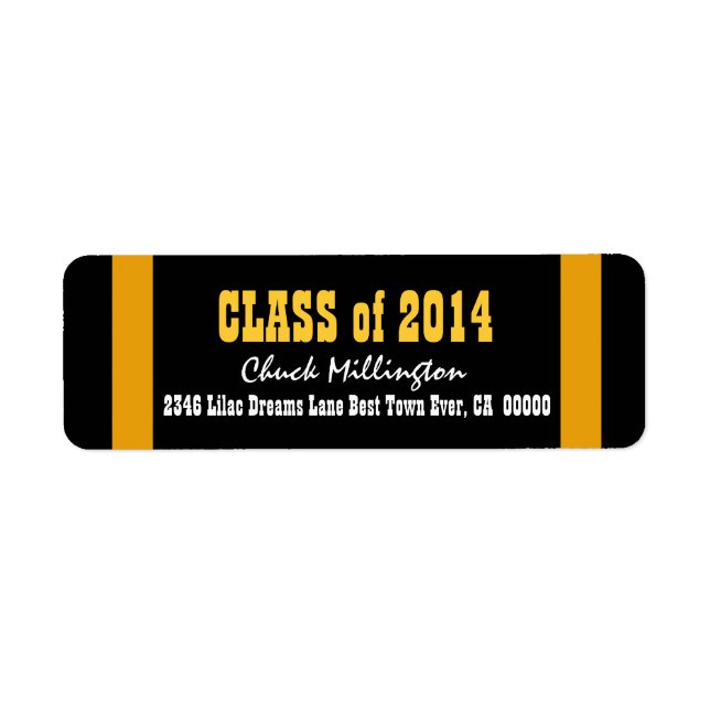 Classe de 2014 ou N'IMPORTE QUEL AN Gold Stripes V (Devant)