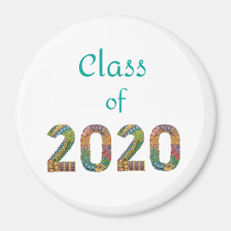 Classe de 2020 coloré chiffres aimant