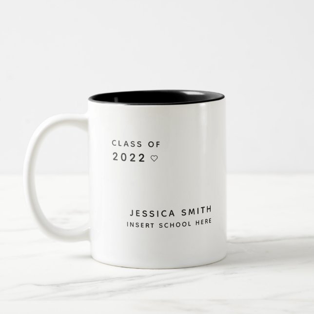 Classe de 2022 Gradué Moderne Simple Mug (Gauche)