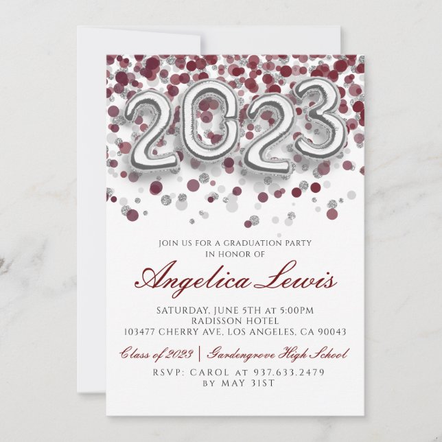 Classe de 2023 Graduation Party Invitation (Devant)