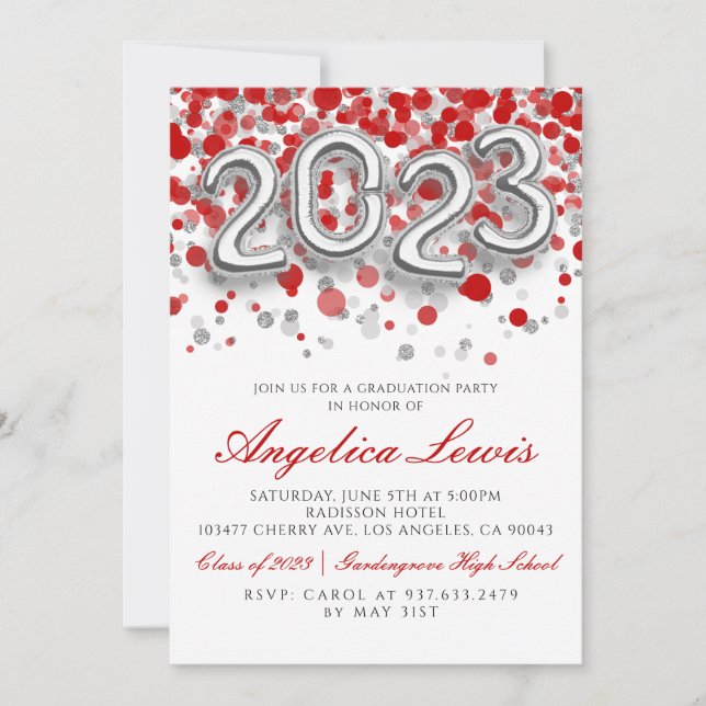 Classe de 2023 Graduation Party Invitation (Devant)