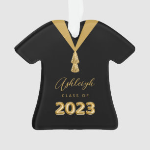 Classe de 2023 Personnalisé Black Graduation Gown