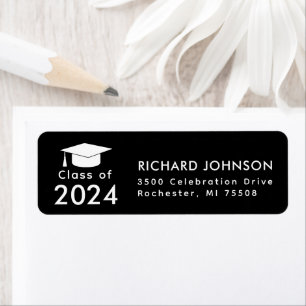 Classe de 2024 Black White Graduation Return