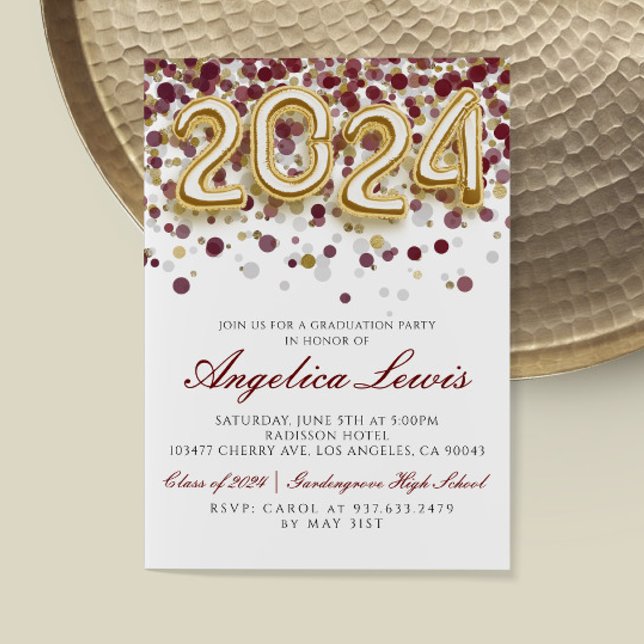 Classe de 2024 Graduation Party Invitation (Créateur téléchargé)