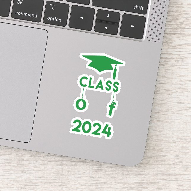 Classe de 2024 - Sticker Green Graduation (Détail)
