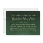 Classe de 2025 Faire-part de graduation verte