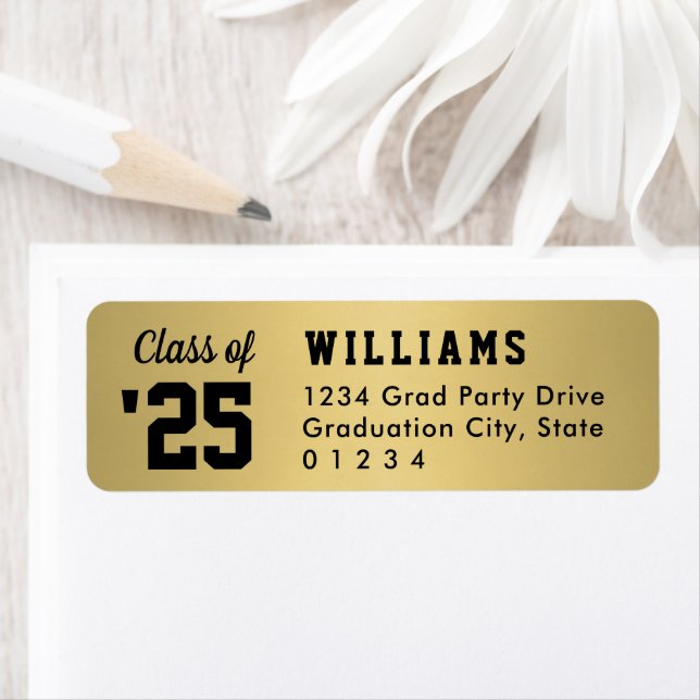Classe de 2025 Gold Black Adresse de retour (En situation)