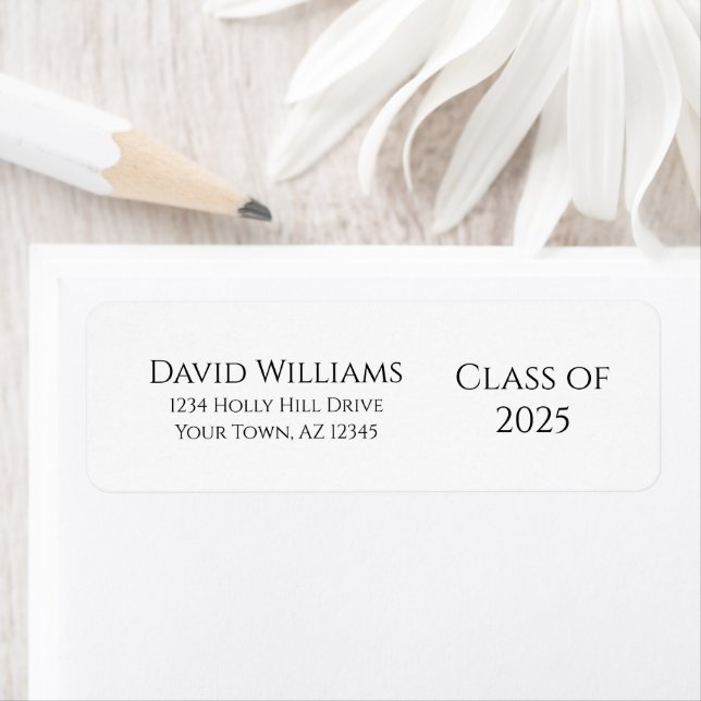 Classe de 2025 Moderne Graduation Return Adresse (En situation)