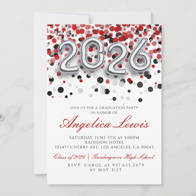 Classe de 2026 Graduation Party Invitation (Devant)