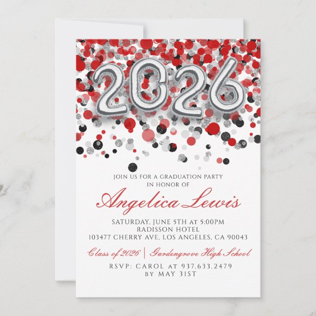 Classe de 2026 Graduation Party Invitation (Devant)