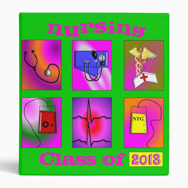 Classe de carnet de classeur d'étudiant de soins (Devant)