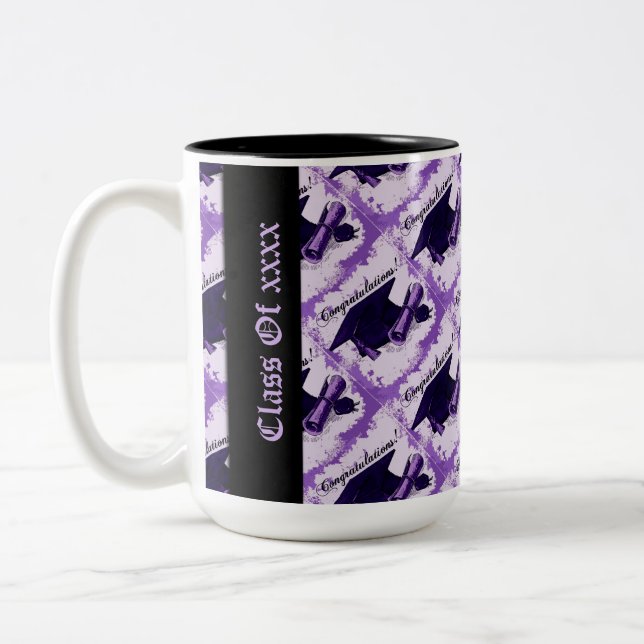 Classe de Casquette & Diplôme Purple Mug (Gauche)