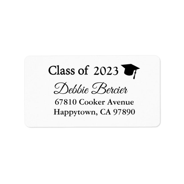 Classe de Étiquettes, Stickers Graduation, Adresse (Devant)